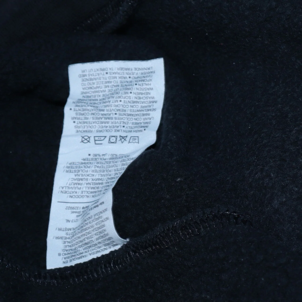Nike Men's Black Crew Neck Fleece Sweatshirt Size L Regular Fit - Image 5