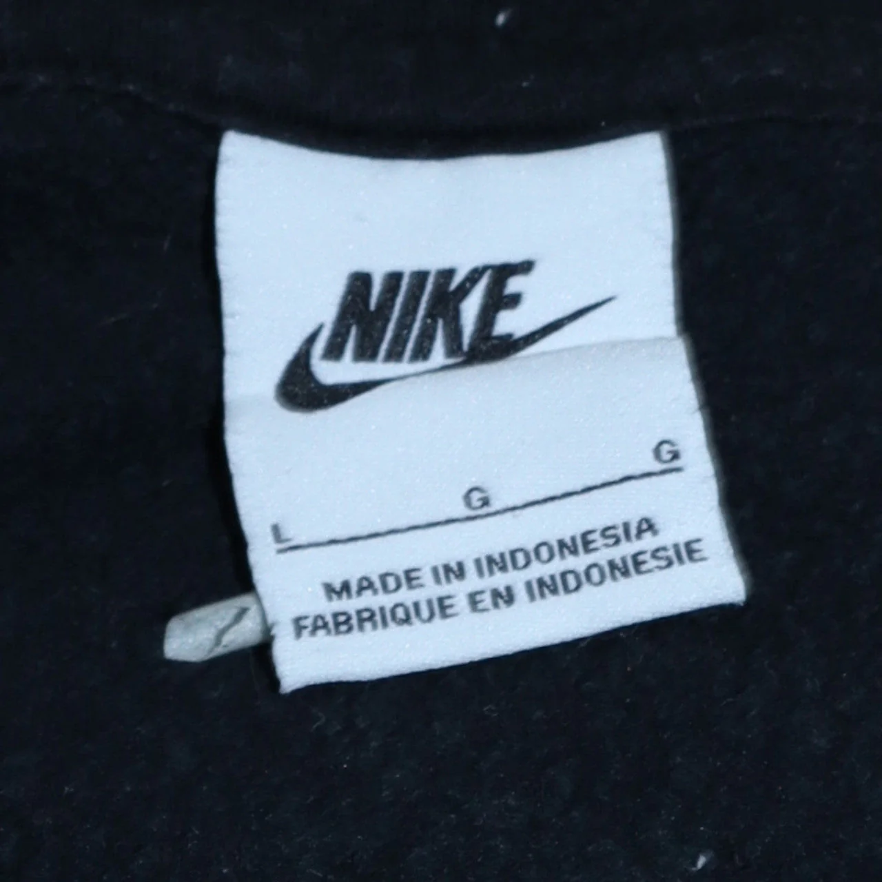Nike Men's Black Crew Neck Fleece Sweatshirt Size L Regular Fit - Image 6