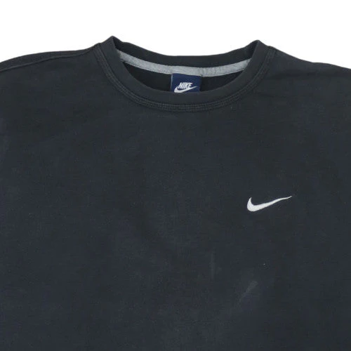 Nike Men's Black Crew Neck Pullover Sweatshirt L Logo Sportswear - Image 8