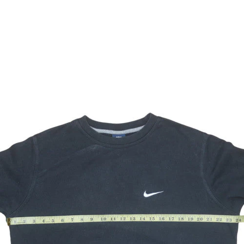 Nike Men's Black Crew Neck Pullover Sweatshirt L Sports Fleece - Image 3