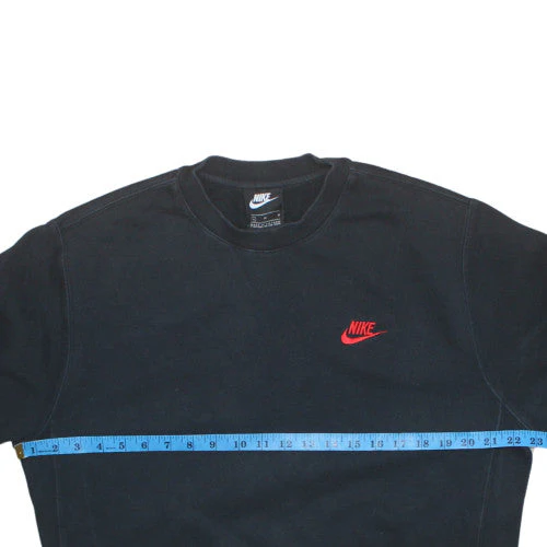 Nike Men's Black Crew Neck Pullover Sweatshirt M Sports Logo - Image 2