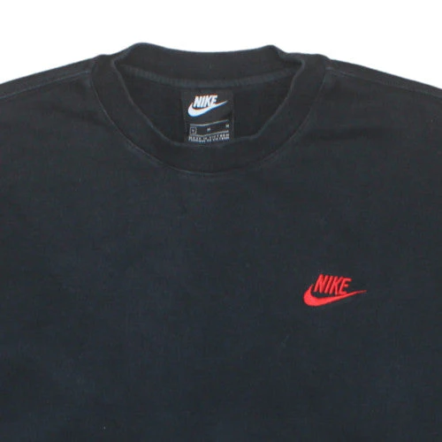 Nike Men's Black Crew Neck Pullover Sweatshirt M Sports Logo - Image 8