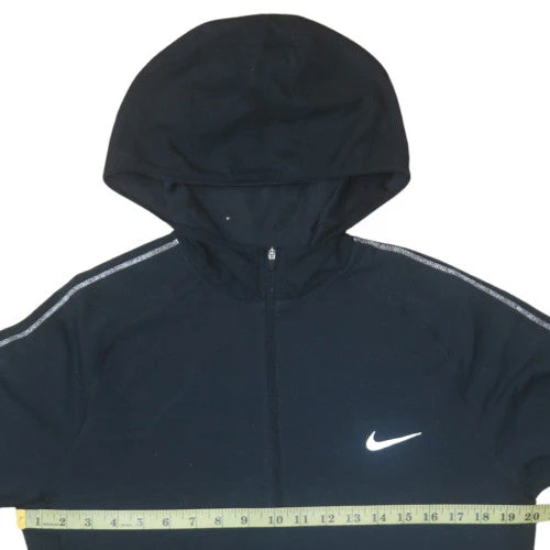 Nike Men's Black Dri-FIT 1/2 Zip Athletic Hoodie Size M - Image 3