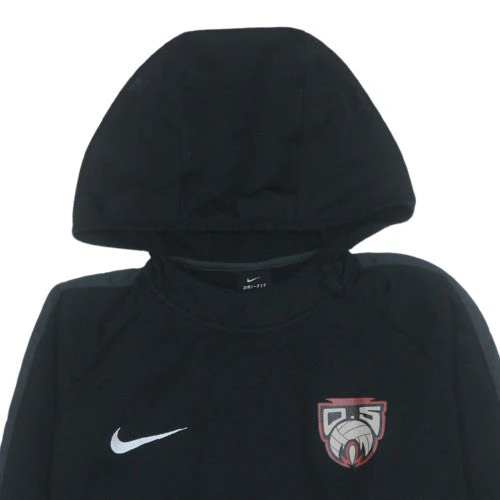 Nike Men's Black Dri-Fit Pullover Hoodie Size M Athletic Fit - Image 8