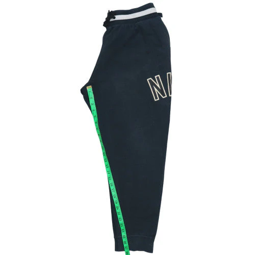 Nike Men's Black Fleece Jogger Sweatpants L Elastic Waist Tapered Fit - Image 2