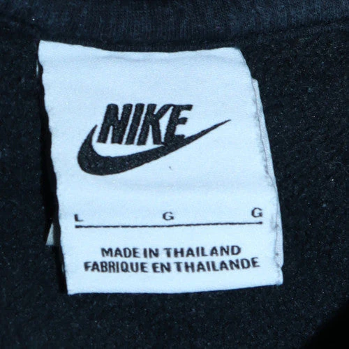 Nike Men's Black Fleece Pullover Sweatshirt L Logo Crew Neck - Image 5