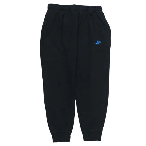 Nike Men's Black Fleece Sweatpants L Elastic Waist Tapered Joggers