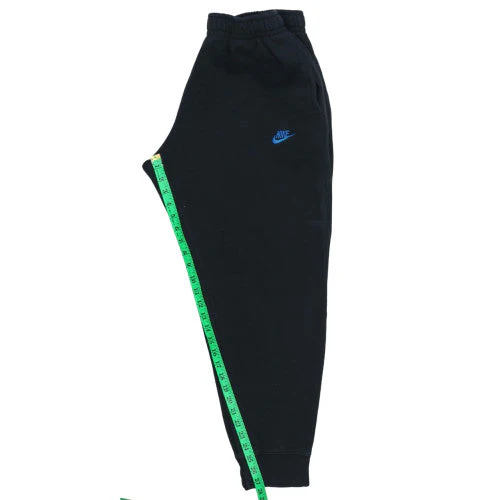 Nike Men's Black Fleece Sweatpants L Elastic Waist Tapered Joggers - Image 2