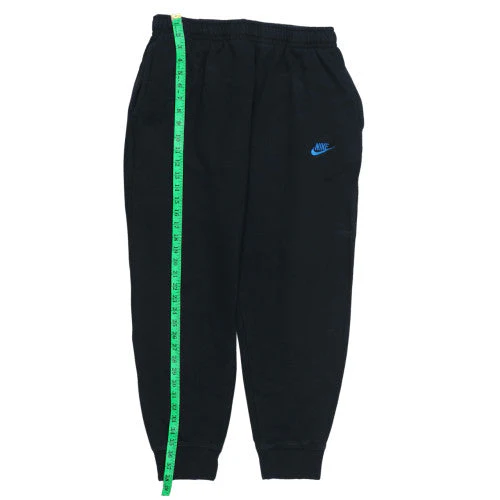 Nike Men's Black Fleece Sweatpants L Elastic Waist Tapered Joggers - Image 3