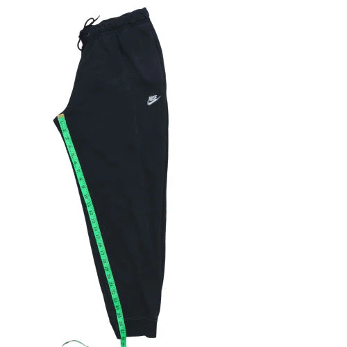 Nike Men's Black Fleece Sweatpants L Regular Fit Elastic Waist - Image 3