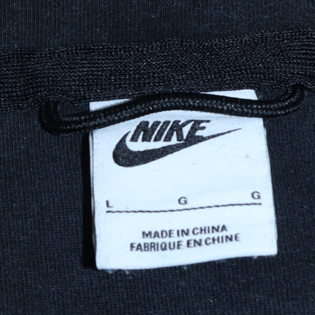 Nike Men's Black Full Zip Fleece Hoodie L Regular Fit - Image 5