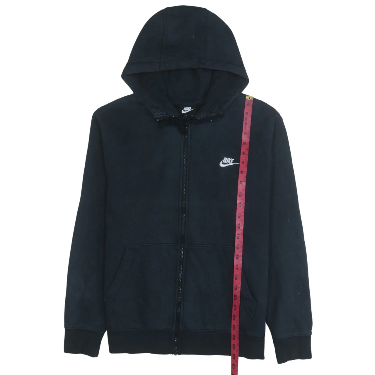 Nike Men's Black Full Zip Fleece Hoodie Size L Regular Fit - Image 3