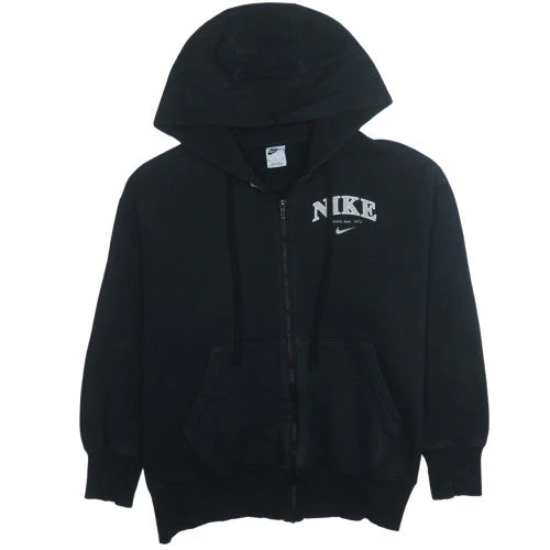 Nike Men's Black Full Zip Hoodie Fleece Regular Fit Size M