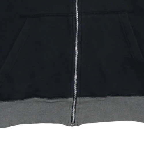Nike Men's Black Full Zip Hoodie L Fleece Logo Sweatshirt - Image 7