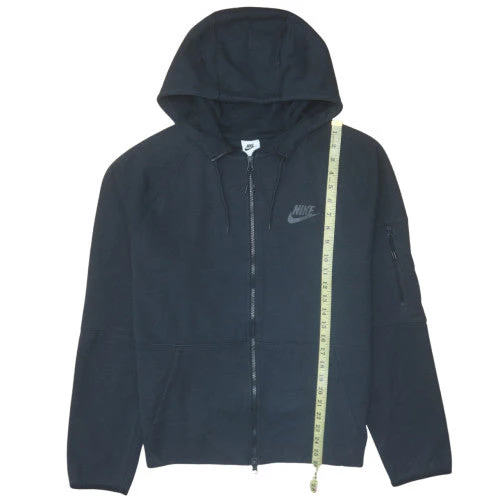 Nike Mens Black Full Zip Hoodie L Fleece Sportswear - Image 3