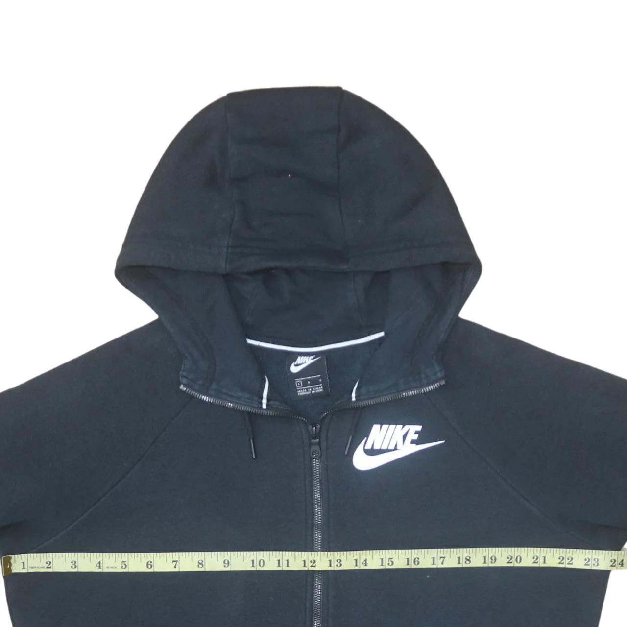 Nike Men's Black Full Zip Hoodie L Regular Fit Sportswear - Image 2