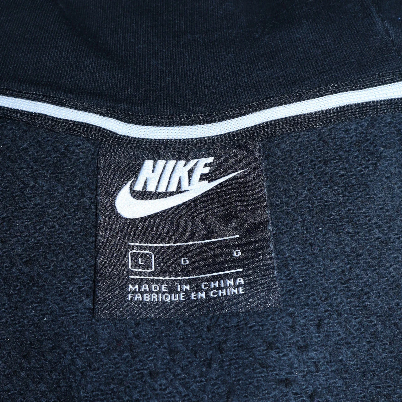 Nike Men's Black Full Zip Hoodie L Regular Fit Sportswear - Image 5