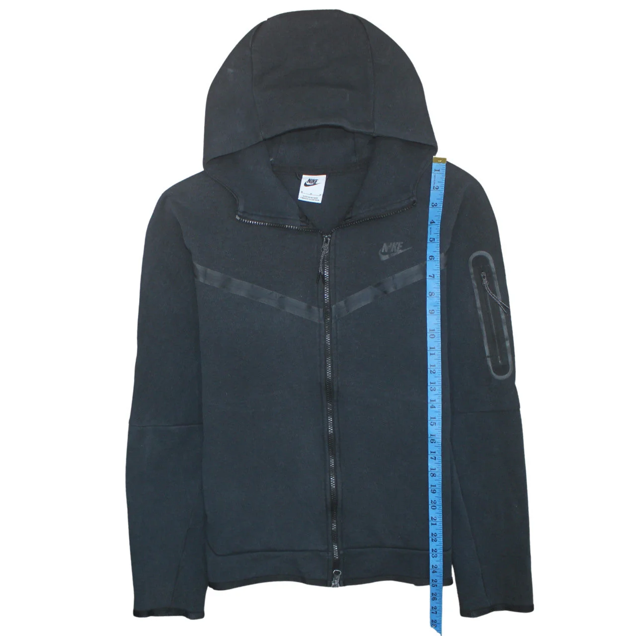 Nike Men's Black Full Zip Hoodie M Regular Fit Fleece - Image 2