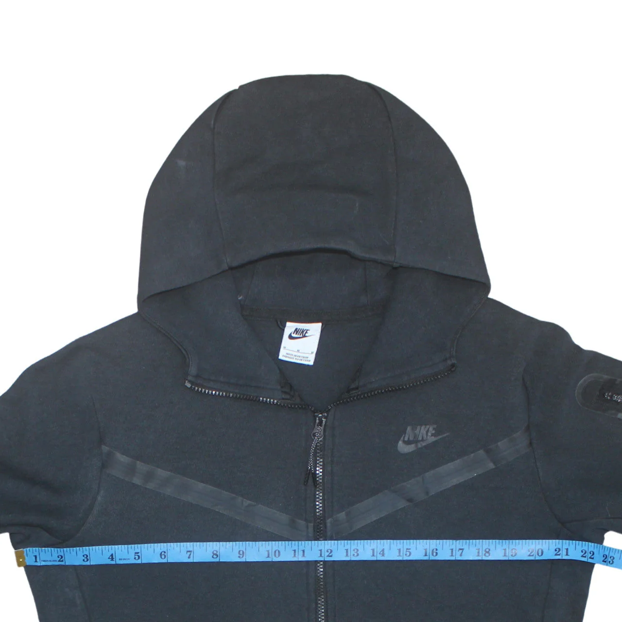 Nike Men's Black Full Zip Hoodie M Regular Fit Fleece - Image 3