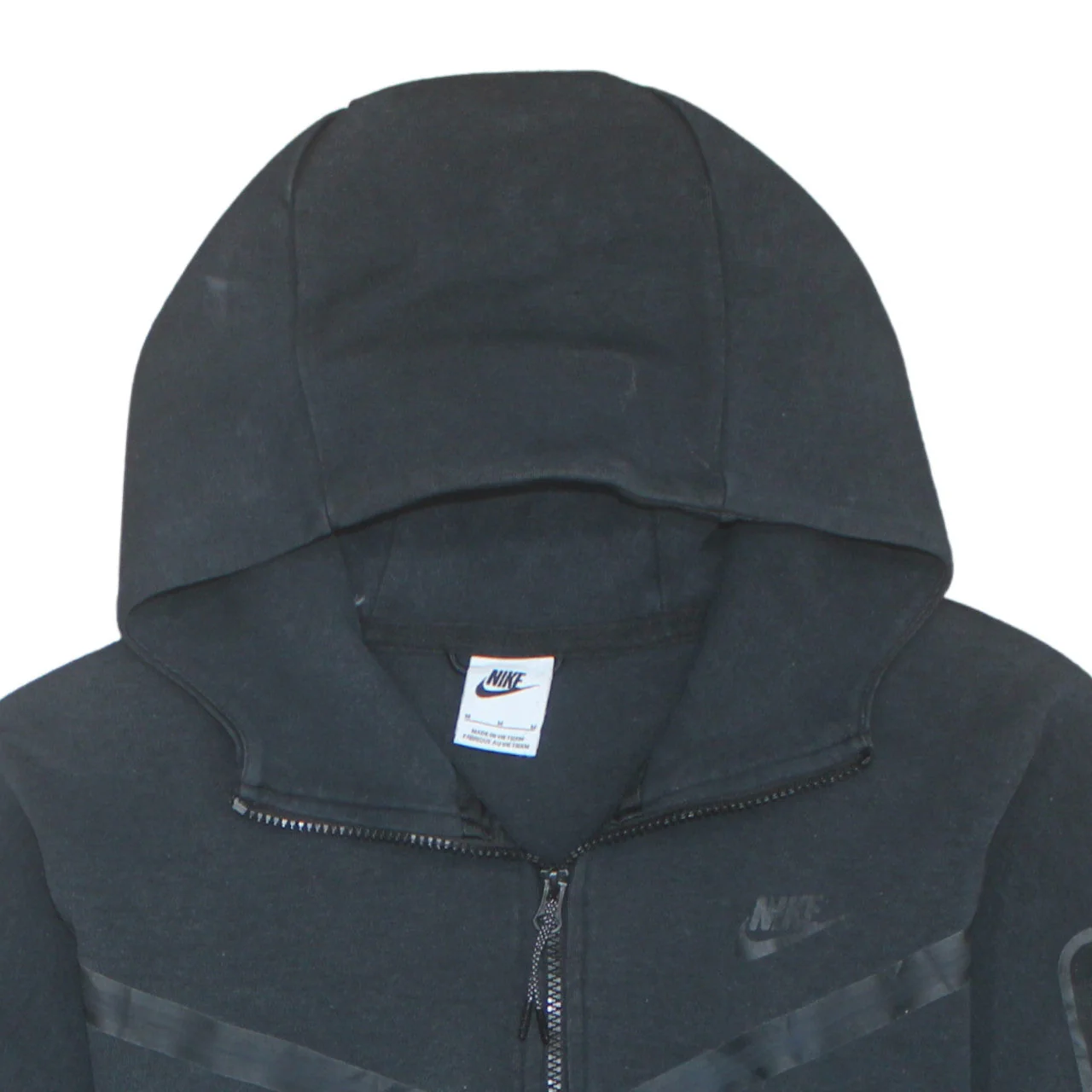 Nike Men's Black Full Zip Hoodie M Regular Fit Fleece - Image 7