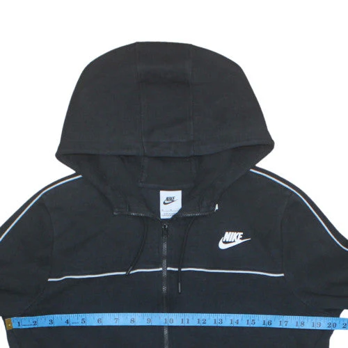 Nike Men's Black Full Zip Hoodie M Regular Fleece Sportswear - Image 3