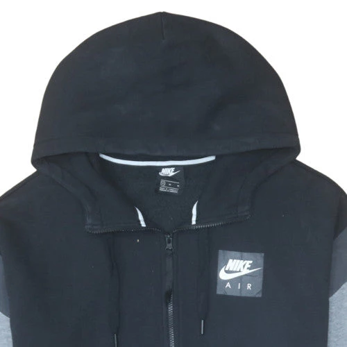 Nike Men's Black Full Zip Hoodie Medium Sports Fleece - Image 7