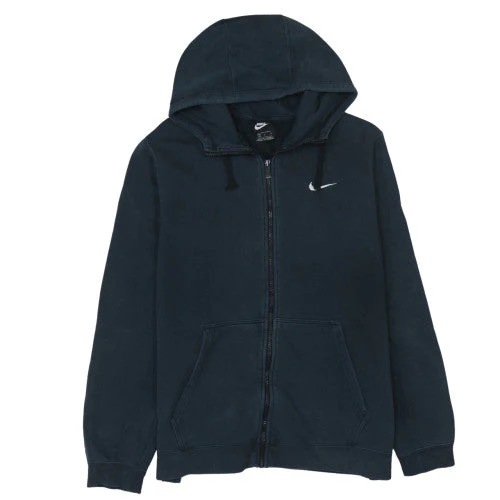 Nike Men's Black Full Zip Hoodie Size L Fleece Sweatshirt