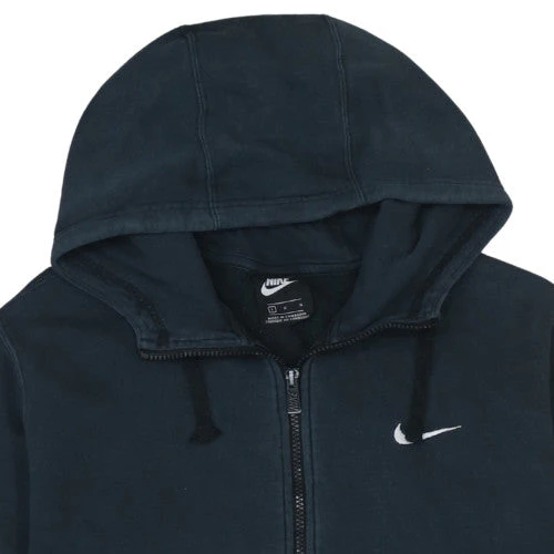 Nike Men's Black Full Zip Hoodie Size L Fleece Sweatshirt - Image 8