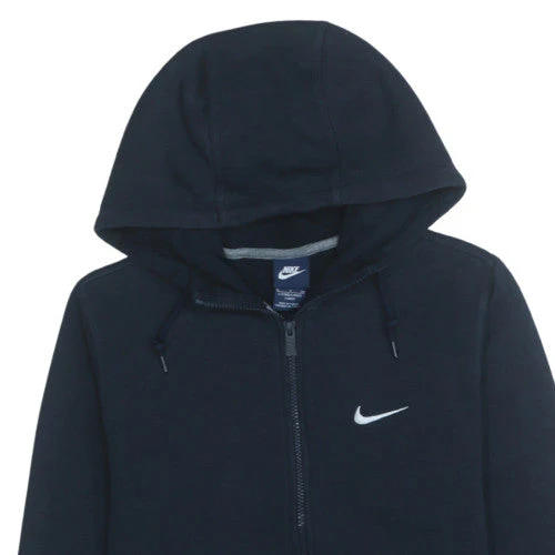 Nike Men's Black Full Zip Hoodie Size L Long Sleeve Fleece - Image 8