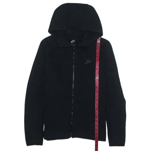 Nike Men's Black Full Zip Hoodie Size M Fleece Sweatshirt - Image 3