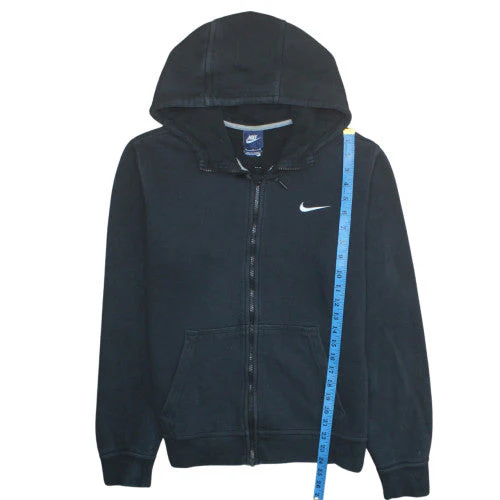 Nike Men's Black Full Zip Hoodie Size M Fleece Sweatshirt - Image 3
