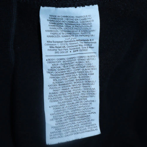 Nike Men's Black Full Zip Hoodie Size M Fleece Sweatshirt - Image 6