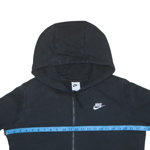 Nike Men's Black Full Zip Hoodie Size M Regular Fit Fleece - Image 2