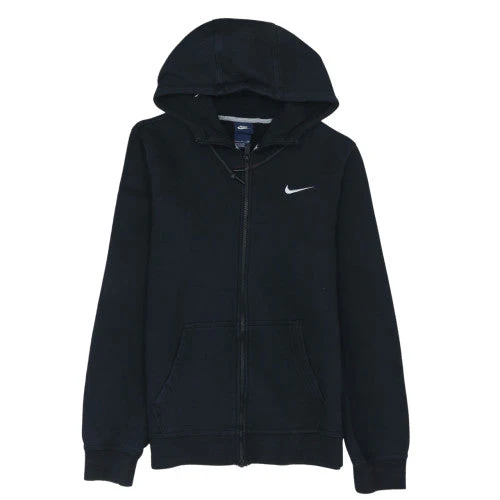 Nike Men's Black Full Zip Hoodie Small Fleece Sweatshirt