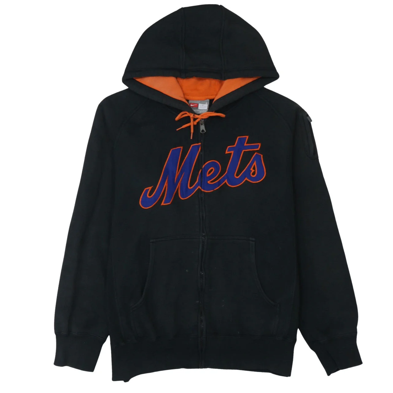 Nike Men's Black Full Zip Mets Hoodie Size L Fleece Sportswear