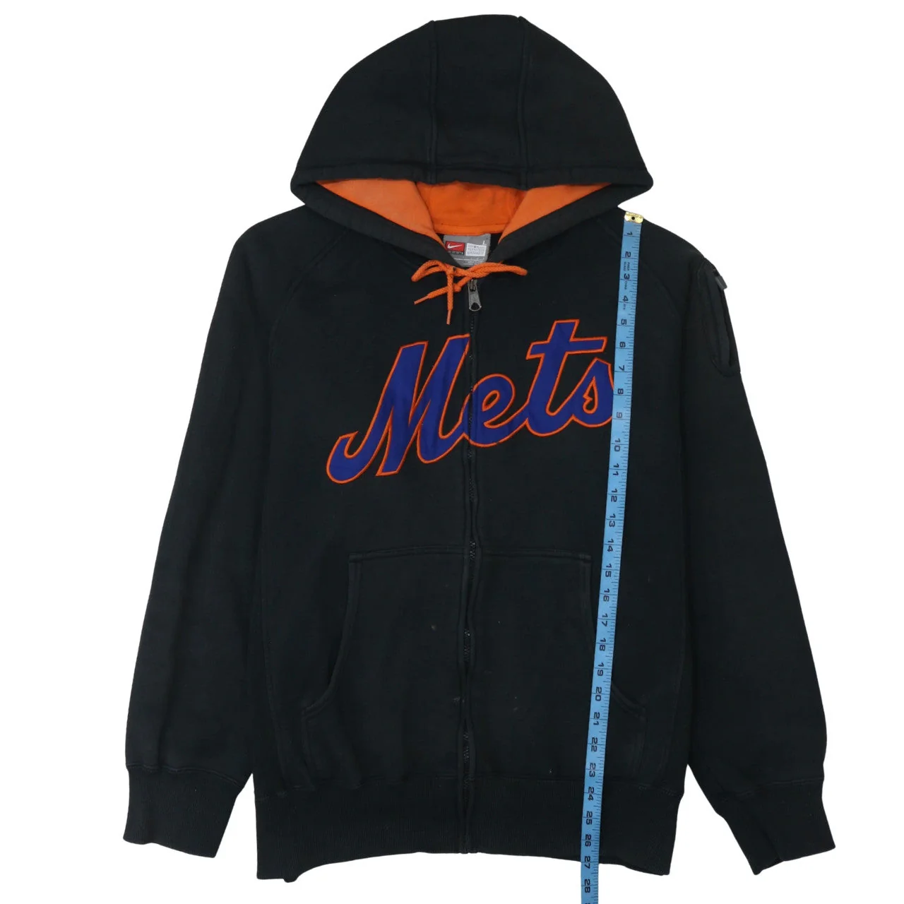 Nike Men's Black Full Zip Mets Hoodie Size L Fleece Sportswear - Image 2