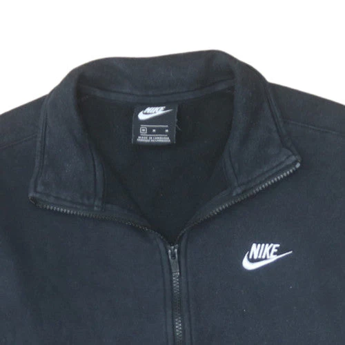 Nike Men's Black Full Zip Sweatshirt M Fleece Classic Style - Image 7