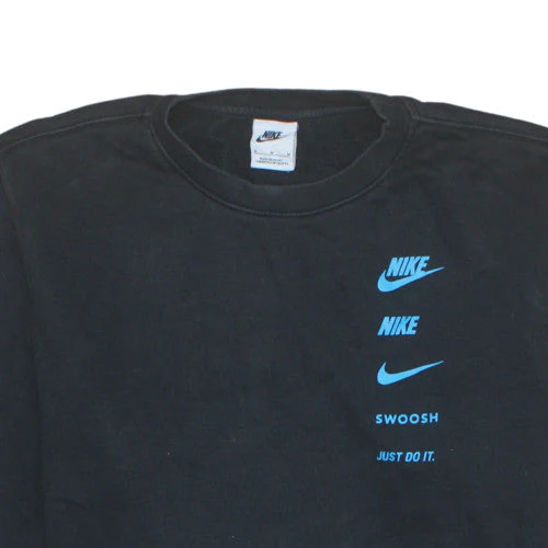 Nike Men's Black Graphic Logo Crew Neck Sweatshirt Size M - Image 7
