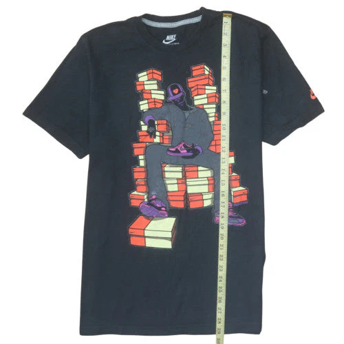 Nike Mens Black Graphic Print Crew Neck Regular Fit T-Shirt Size L - Image 3