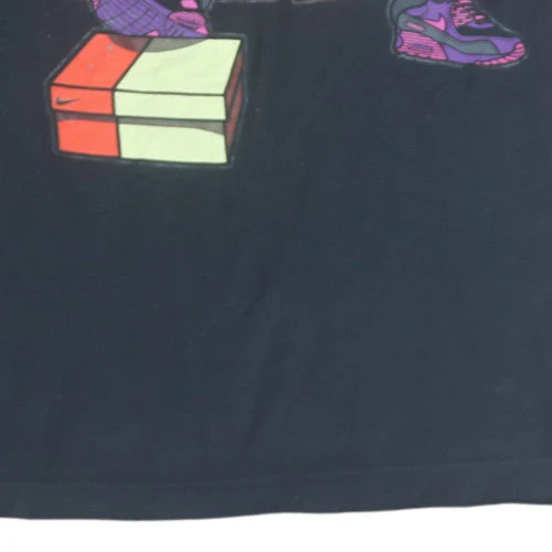 Nike Mens Black Graphic Print Crew Neck Regular Fit T-Shirt Size L - Image 6