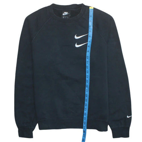 Nike Men's Black Graphic Pullover Sweatshirt M Crew Neck Fleece - Image 2