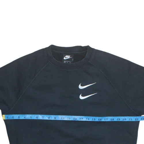Nike Men's Black Graphic Pullover Sweatshirt M Crew Neck Fleece - Image 3
