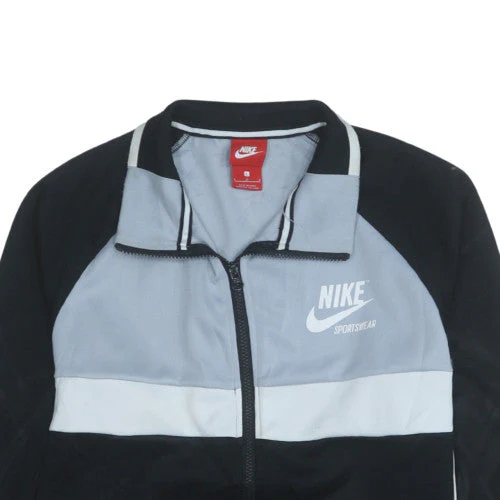 Nike Men's Black & Grey Track Jacket Size L Full Zip Polyester - Image 8