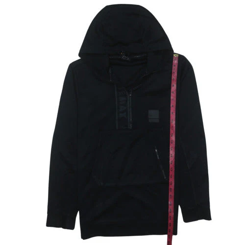 Nike Mens Black Half Zip Hoodie S Regular Fit Sports Pullover - Image 3