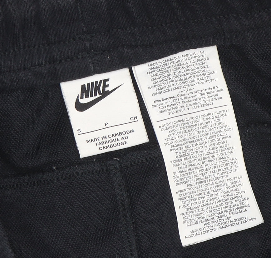 Nike Men's Black Jogger Sweatpants Size S Fleece Drawstring Tapered - Image 4