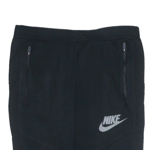 Nike Men's Black Joggers M Regular Fit Fleece Tapered Sweatpants - Image 8
