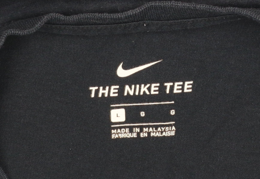 Nike Men's Black L Crew Neck Short Sleeve Cotton T-Shirt - Image 4