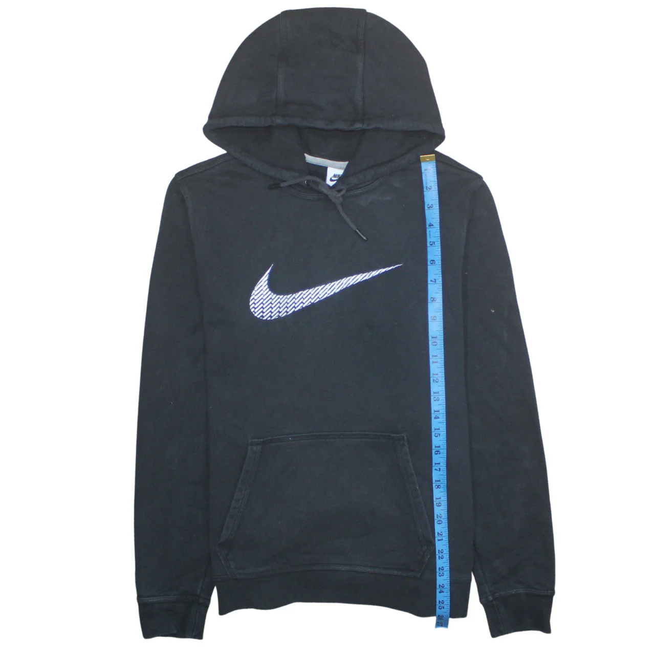 Nike Mens Black L Pullover Hoodie Graphic Logo Cotton Sweatshirt - Image 2
