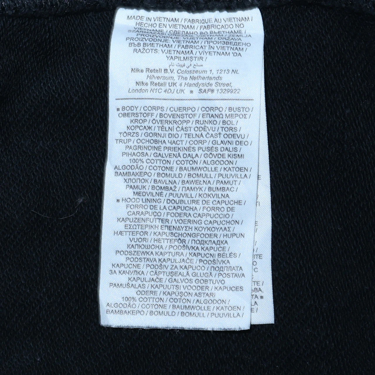 Nike Mens Black L Pullover Hoodie Graphic Logo Cotton Sweatshirt - Image 6