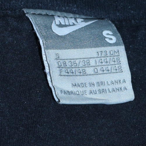 Nike Men's Black Long Sleeve Crew Neck Cotton Top Size Small - Image 6